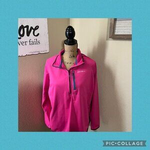 Eddie Bower Pink 1/4 Zip pullover